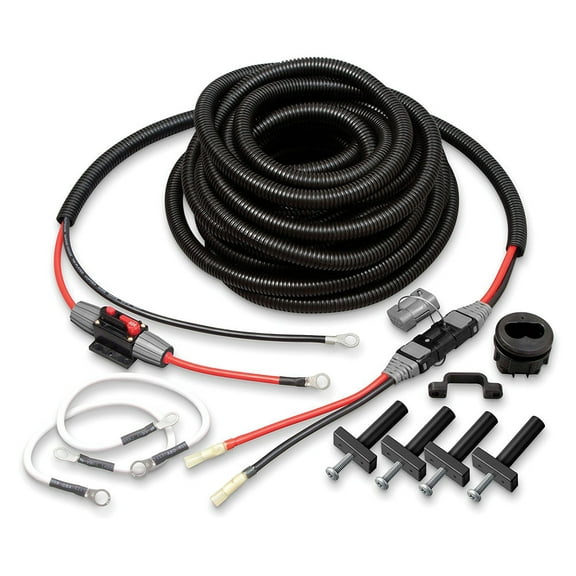 Camco TRAC Outdoors Marine/Boat Trolling Motor Rigging Kit | Features a High-Current Quick-Connect System & 30-Feet of Heavy 8-Gauge AWG Tin-Plated Battery Wire (69440)