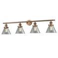 thumbnail image 1 of Innovations 215-AC-G42-LED Large Cone 4 Light Bath Vanity Light part of the Franklin Restoration Collection, Antique Copper, 1 of 1