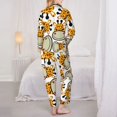 thumbnail image 6 of Goofa Giraffes Head Printed Women’s 2 Piece Pajama Set Super,Pajamas Women's Long Sleeve Sleepwear Soft Button Down Loungewear Pjs Lounge Set Nightwear-XX-Large, 6 of 9