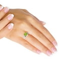 thumbnail image 2 of 925 Sterling Silver Ring For Women - Teens Green Peridot Quartz Gemstone Silver Ring August Birthstone Fashion Silver Ring Size 9.5 Valentine's Day Gift For Ladies 925 Silver Gemstone Jewelry, 2 of 5