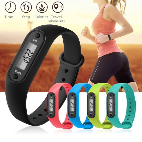 Pedometer Watch,Pedometer for Walking Steps And Miles,Silicone Fitness Tracker Watch,Smart Watch Run Step Watch Bracelet Pedometer Calorie Counter Digital(Black 2*0.7in)from ANMUYUM