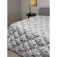 thumbnail image 2 of Succulent Down Alternative Comforter, Exotic Cactus Plants on Horizontal Geometric Pastel Stripes Pattern, Microfiber Quilt for All Season, 5 Sizes, Green and Pale Seafoam, by Ambesonne, 2 of 3
