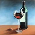 thumbnail image 3 of Atelier B Art Studio 12x12 Black Modern Framed Museum Art Print Titled - Bottle of Bourgogne with Whine Glass, 3 of 5