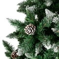 thumbnail image 4 of Yardi Yarda 7 Ft Tall Christmas Tree with 1350 Branches, Flocking Spray White Tree Plus Pine Cone, Christmas Tree, Green, 4 of 20