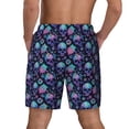 thumbnail image 2 of Lsque Mens Swim Trunks Flower Blue Skull Pattern - Bathing Suit Compression Liner - Beach Swim Shorts Swimwear - (S-3XL) - Stretch Quick Dry -XX-Large, 2 of 9