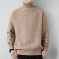 thumbnail image 4 of Suéter de punto para hombre, holgado, de cuello alto, estilo vintage, informal, de moda coreana, de cachemira y manga larga, 4 of 5
