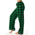thumbnail image 3 of Fiaer Women Plaid Oversized Pajamas Pants High Waisted Lace up Sleepwear Trousers Trendy Baggy Color Blocking Pjs Slacks with Pocket Green XXXXXL, 3 of 8
