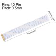 thumbnail image 2 of Uxcell FFC FPC Cable 0.5mm Pitch 40 Pin 150mm Flat Ribbon Cable for LCD Screen A Type, 2 of 6