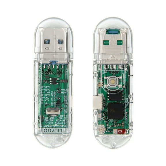 LILYGO T-Dongle-S3 ESP32-S3 Development Board – WiFi, Bluetooth 5.0, MicroPython, 16MB Flash, TF Card Slot (No Screen)