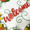 thumbnail image 2 of Metal Pumpkin Wreath Fall Pumpkins Door Decorations Hanging Welcome Sign, 2 of 5