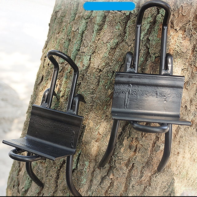 2Pairs Professional Tree Climbing Spikes Set - Adjustable Climbing Gear with Non- Pedals - Aluminum Alloy Hooks for Arborists, Loggers & Fruit Pickers - Complete Safety Climbing Tool Kit