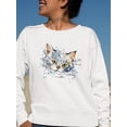 thumbnail image 2 of Cute Watercolor Kitten. Sweatshirt Women -Image by Shutterstock, Female XX-Large, 2 of 4