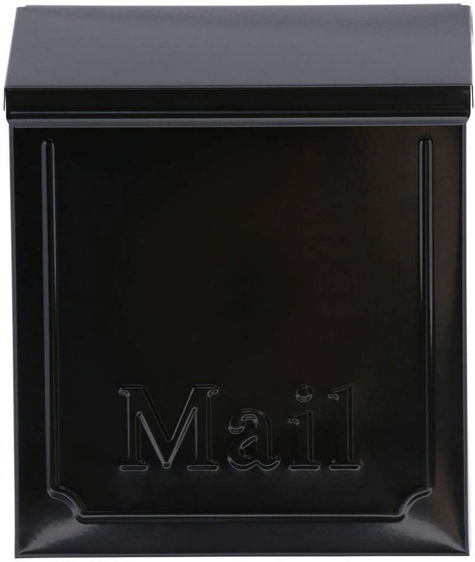 Solar Group THVKB001 10.75" Black Townhouse Wall Mount Mailbox