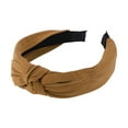 thumbnail image 5 of Unique Bargains 1 Pc Tie Bow Wide Headbands for Women Coffee Color, 5 of 6