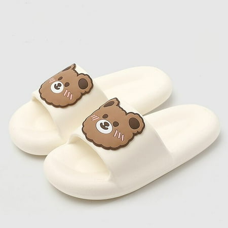 

CoCopeanut Solid Color Cute Bow Women s Slippers Thick Sole Comfortable Non-Slip Sandals Bathroom Indoor Couple Slippers New Summer 2022