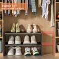 thumbnail image 4 of Organizador de zapatos Cidaziya de 2 niveles, ampliable para 6 a 12 pares, 4 of 7