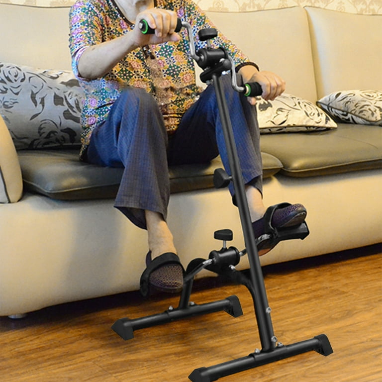 Queroig Elderly Exercise Bike Pedal Exerciser Bike Hand Arm Leg Knee Peddler Adjustable Fitness Equipment for Seniors Elderly Home Pedal Exercise Bike for Total Body Walmart