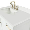 thumbnail image 4 of Ariel Taylor 37 In. Left Offset Rectangle Sink Vanity With White Quartz Countertop In White, 4 of 11