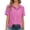 Pink, variant on Fiaer Dressy Casual Linen Shirts for Women Spring Button down Short Sleeve Work Blouse Trendy Plus Size Collared Business Tunic Tops Yellow XL