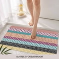 thumbnail image 3 of Boho Door Mat&nbsp;Indoor Outdoor Entrance,Non Slip Small Rug for Kitchen Bathroom Entryway Rug,Colorful Striped Ethnic Geometric Modern Abstract Art Washable Doormat Floor Mat 16x24 Inch, 3 of 8