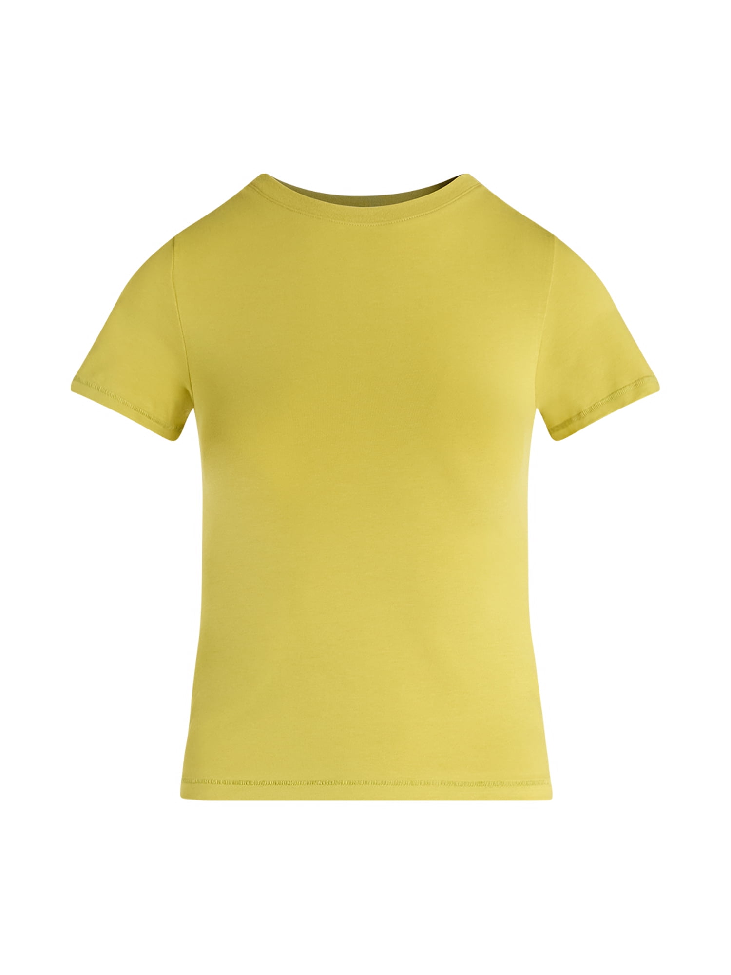 Scoop Women’s Stretch Cotton Blend Baby Tee with Short Sleeves, XS-XXL