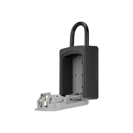 Barska - Combination Key Lock Box with Door Hanger and Wall Mount - Black