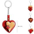 thumbnail image 2 of Hearth & Gear Leather Heart Keychain Handmade Cute For Her, 2 of 4