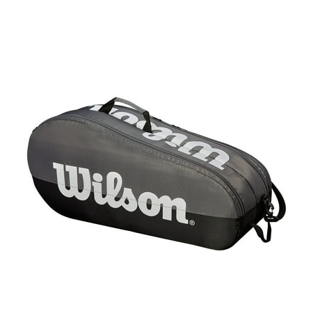 - Wilson Team 6 Pack Racket Bag, Grey/Black