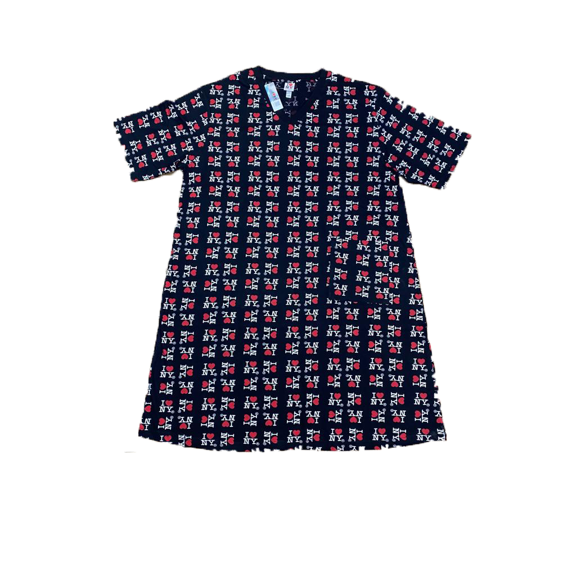 I Love New York All Over Printed Adult VNeck Night Shirt/ NightGown One Size Fits All
