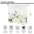 thumbnail image 3 of Colorful Floral Plants Kitchen Curtains 27.5Wx39H Inch Rod Pocket Small Curtains for Bedroom Room Colorful Watercolor Leaf Plants Floral Window Treatments Decorative for Living Room 2 Panels, 3 of 5