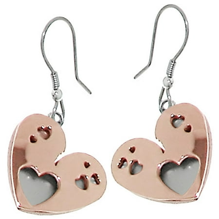 Heart 2-tone Italian Stainless Steel Ear