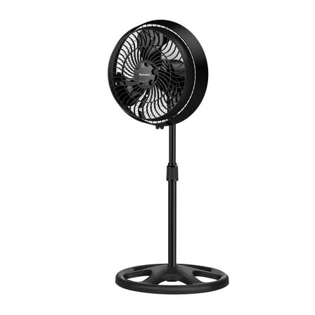 Holmes 16" Outdoor Misting Stand Fan, 3-Speed, Oscillating, GFCI, Hose, Black
