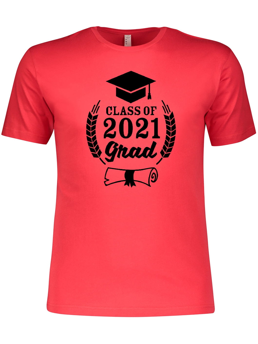 Inktastic Class Of 2021 Grad With Diploma And Graduation Cap T Shirt
