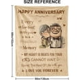 thumbnail image 2 of LHSHID Wedding Anniversary Couples Gifts Blanket Flannel Soft and Comfortable Anti static Bed Sofa Blanket 60x80in, 2 of 6