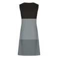 thumbnail image 4 of gakvbuo summer Tank dresses for women 2024 Sleeveless Mini Dress Sundresses Women Floral Print ElegantAnd Color Blocking One ShoulderDress Short Sleeved One Shoulder Dress, 4 of 5