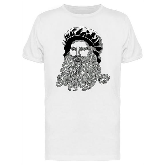 Leonardo Da Vinci Sculpture T-Shirt Men -Image by Shutterstock, Male XX-Large
