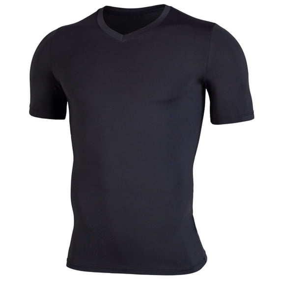 Mens Shirts Casual Stylish Qiggri Men's Solid Color V-neck Quick Dry Sports Short Sleeve T-shirt