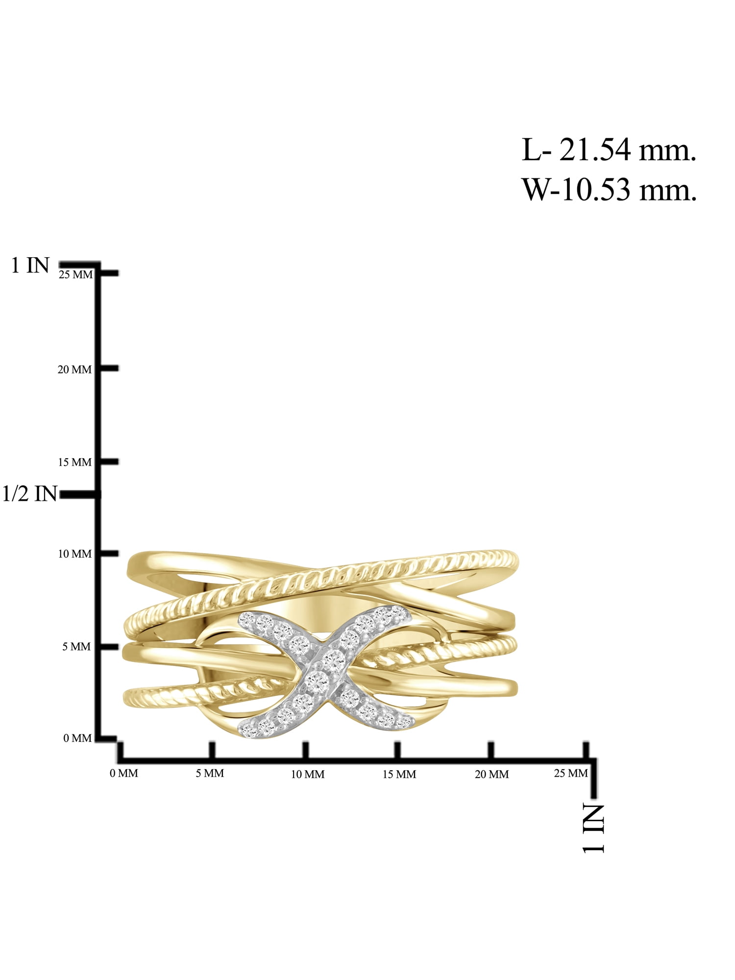 JewelersClub Stackable Diamond Rings for Women – Accent White Diamond Ring Jewelry– 14K Gold Plated Silver Stackable Bands for Women –– Stackable Ring Set by JewelersClub