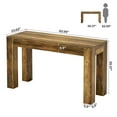 thumbnail image 4 of GVN 63" Long Wooden Bar Table, Rectangular Counter Bartable for Kitchen, Home Bar, Living Room, Rustic Brown, 4 of 4