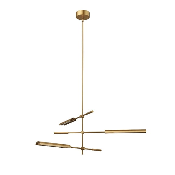 Alora Lighting Mp316403ms Astrid 31" Wide 3 Light Led Chandelier - Brass