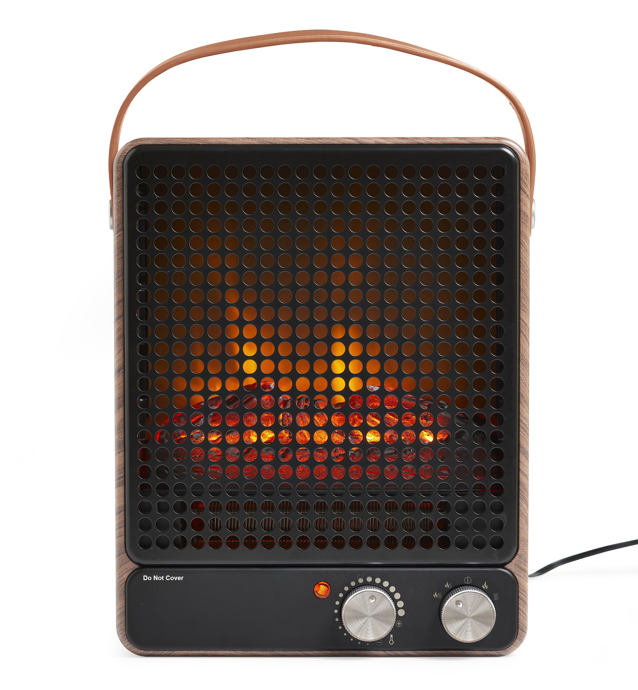 Better Homes u0026 Gardens Freestanding Fan Forced 1500W Portable Fireplace,  Dark Walnut - Walmart.com