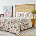 thumbnail image 2 of Parlin Fucshia 100% Cotton Double Bed Linen Cover Set, 2 of 10