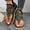 Coffee, variant on SMihono Sandals Womens Summer Plus Size Women Summer Shoes Cow Leopard Print Clip-Toe Shoes Zipper Comfy Flats Casual Beach Sandals Slipper On Clearance