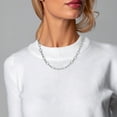 thumbnail image 6 of 18K Solid White Gold 4.5mm Oval Cable Rolo Link Chain Belcher Necklace, 6 of 8