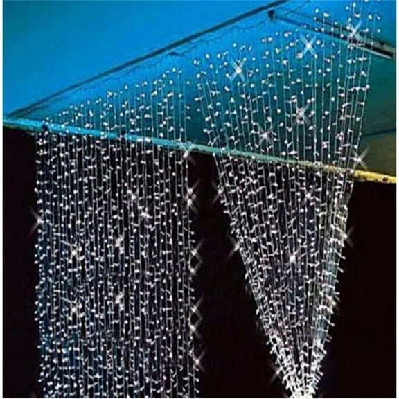 ZOELNIC 9.8ft x 9.8ft Curtain String Fairy Lights, 300LEDs Lights for Garden Wedding Party Home Decor, Cool white