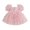Pink, variant on Musuos Kids Girls Princess Dress Sweet Flower Decor Short Puff Sleeve Square Neck Back Bowknot Summer A-line Dress,1-6 Years