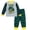 Gray / yellow / green, variant on Construction Raglan Pajama Shirt and Pajama Pants Sleep Set Toddler to Little Kid