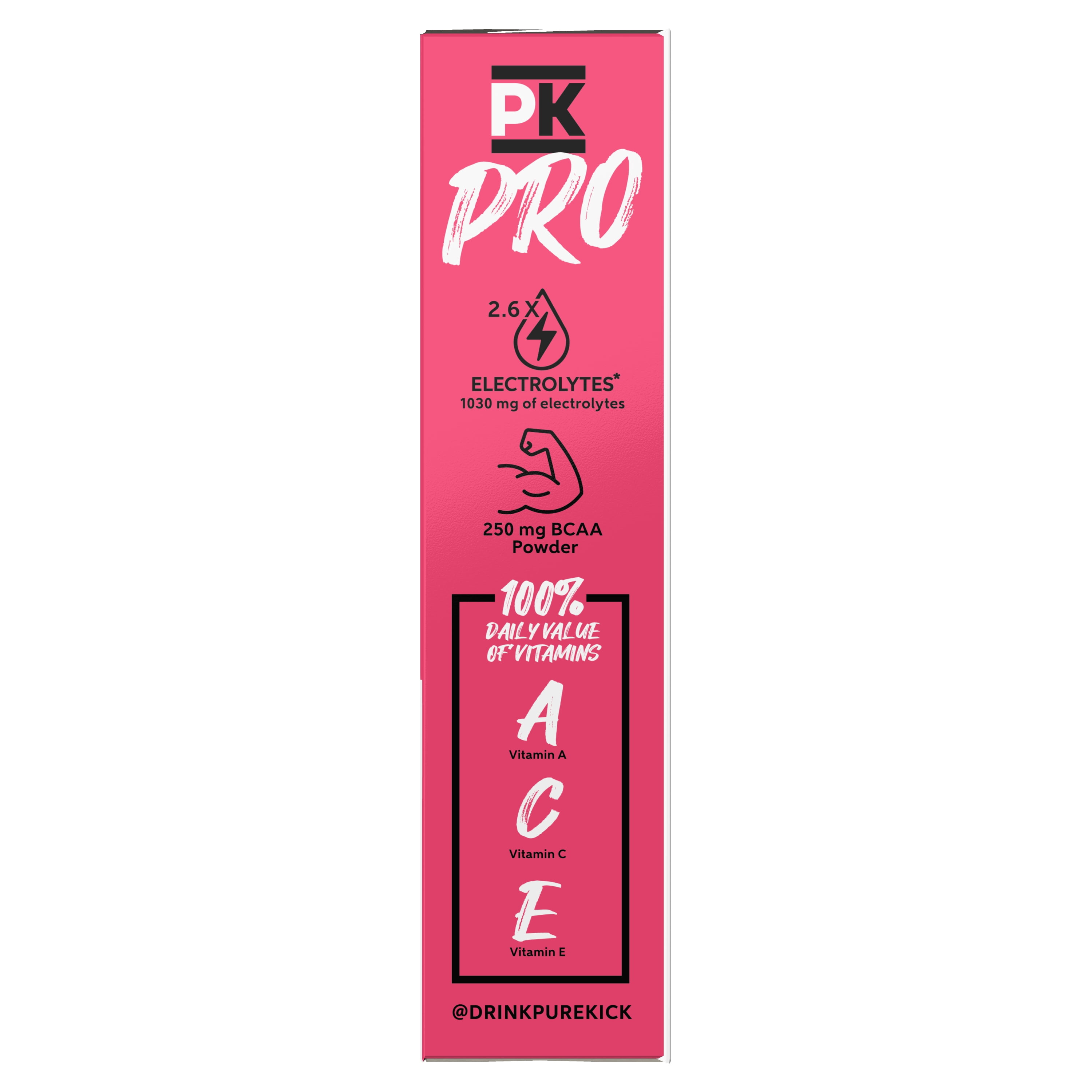 (6 pack) Pure Kick Pro Strawberry Watermelon, Hydration Electrolyte Powdered Drink Mix, 6 Count Packets