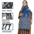 thumbnail image 3 of Bufanda cálida para mujer, chal colorido, suave y cómodo, elegante para clima frío, bufanda navideña con flecos y lunares de jacquard, bufanda larga de moda, borlas de cola de cerdo, 3 of 5