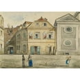 thumbnail image 3 of Emil Hütter 18x14 Black Modern Framed Museum Art Print Titled - The Executioner House in Vienna, 3 of 5